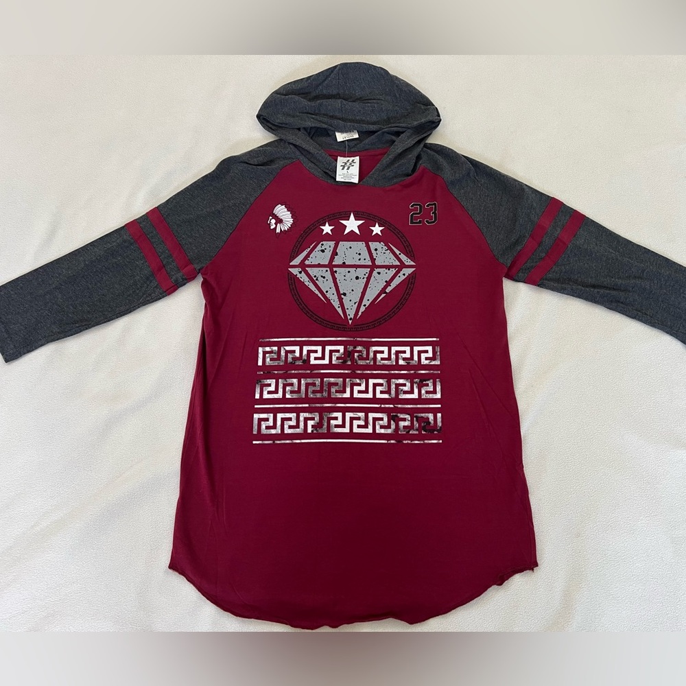 🔥LIGHT HOODIE TAKE THAT NO.23 MEN'S 3/4 SLEEVE GRAPHIC T-SHIRT SIZE LARGE NWT
